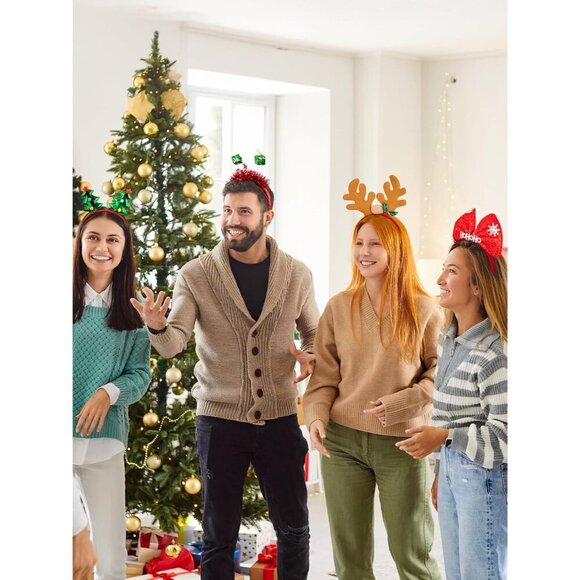 24PCS Christmas Headbands for Women Holiday Party Favors Xmas Decorations main image 5